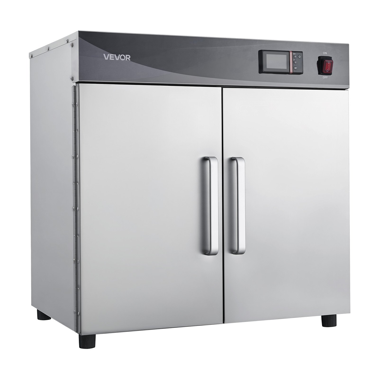 VEVOR Electric Hot Box Food Warmer, 4-Tier Commercial Warming Cabinet with Water Tray, Double-Door and Adjustable Shelves, Stainless Steel Food Warmer Cabinet, for Restaurant, Kitchen, Pizza, Chicken