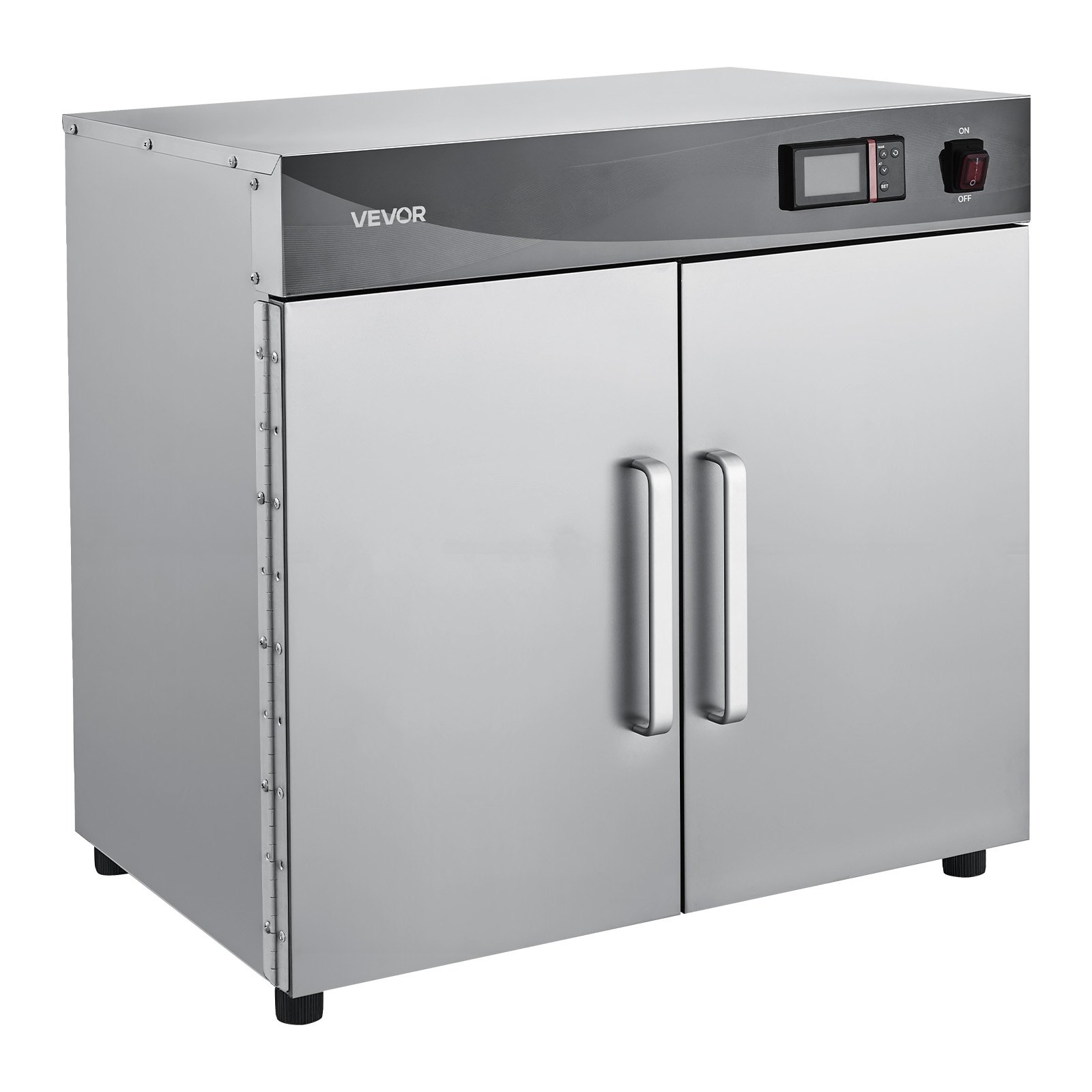 VEVOR Electric Hot Box Food Warmer, 4-Tier Commercial Warming Cabinet with Water Tray, Double-Door and Adjustable Shelves, Stainless Steel Food Warmer Cabinet, for Restaurant, Kitchen, Pizza, Chicken