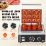 VEVOR Elektrisk Donutmaskine, 1550W Kommerciel Donutmaskine med Non-stick Overflade, 12 Huller Dobbeltsidet Varmevaffelmaskine Laver 12 Donuts, Temperatur 50-300 ℃, Til Restaurant & Hjemmebrug