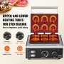 VEVOR Electric Donut Maker, 1550W Commercial Doughnut Machine with Non-stick Surface, 6 Holes Double-Sided Heating Waffle Machine Makes 6 Doughnuts, Temperature 50-300℃, for Restaurant and Home Use