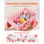 VEVOR Ice Cream Cart for Kids Pretend Play Ice Cream Shop for Kids Aged 3+ Pink