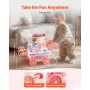 VEVOR Ice Cream Cart for Kids Pretend Play Ice Cream Shop for Kids Aged 3+ Pink