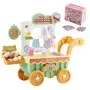 VEVOR Ice Cream Cart for Kids, 27 PCS Accessories, Pretend Play Store with Storage Trolley with Pretend Money, Sound & Light Effects, Montessori Educational Ice Cream Truck Toys for Toddlers 3+