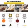 VEVOR Mini Table Saw, 200W Hobby Table Saw for Woodworking, 0-90 Angle Cutting Portable DIY Saw, 4000RMP Multifunctional Table Saws, 1.57in Cutting Depth with Black Apron (Cutting/Polishing Set)