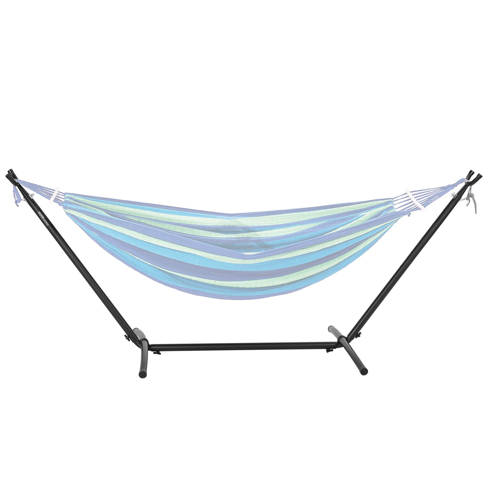 VEVOR Portable Hammock Stand, 450lbs Capacity Steel Hammock Stand for 2 Person, Heavy Duty Adjustable Hooks Hammock Frame Fits 9.5-12.6 ft Hammocks, Space Saving with Carrying Bag for Outdoor or Indoor