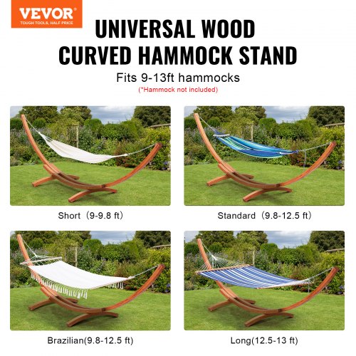 VEVOR Wooden Hammock Stand, 475 lbs Capacity Universal Person