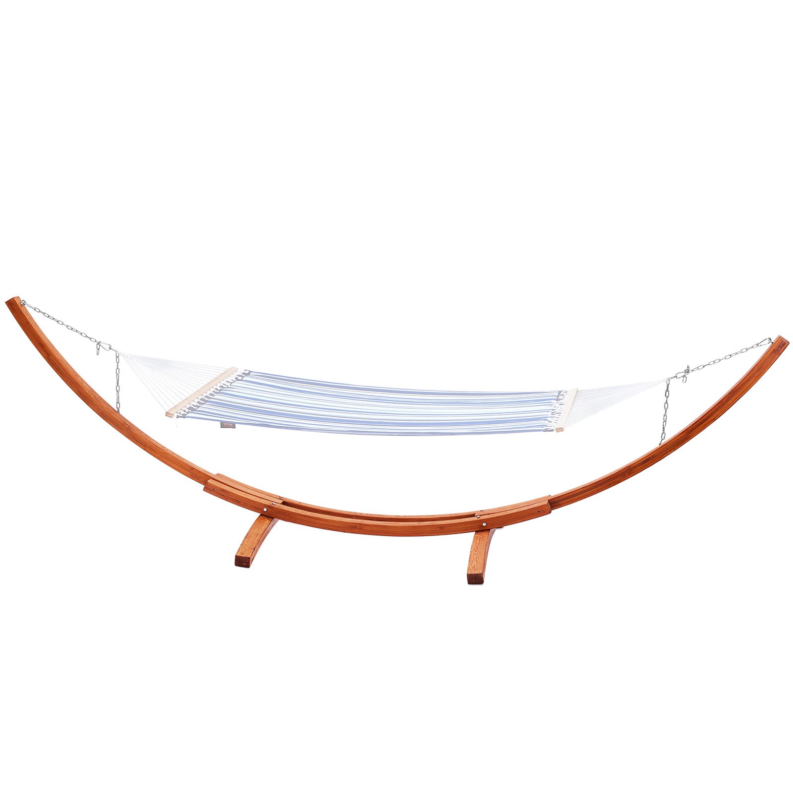 VEVOR Wooden Hammock Stand, 475 lbs Capacity Universal 2 Person Hammock Frame Fits 9-13 ft Hammocks, Larch Wood Arc Adjustable Stand for Hammock with Chain and Carabiner, for Outdoor and Indoor
