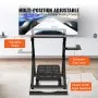 VEVOR Foldable Racing Steering Wheel Stand, Height Adjustable Universal Base Compatible with Logitech & Thrustmaster Racing Wheel and Pedal, Movable Wheels Heavy-duty Frame Standard GT/Formula Seating
