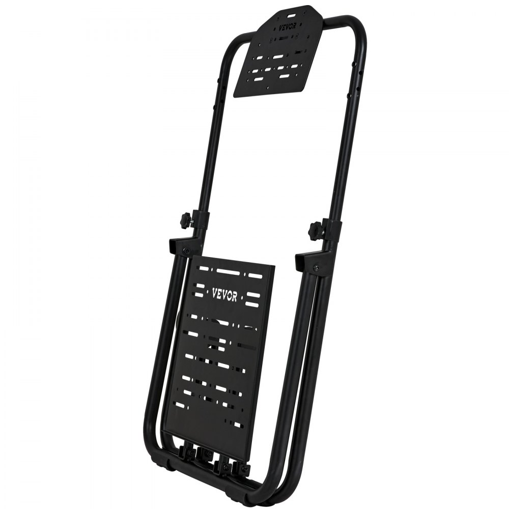 Suporte de volante de corrida dobrável VEVOR, base universal ajustável em altura compatível com volante e pedal de corrida Logitech e Thrustmaster, estrutura resistente, assento padrão GT/Fórmula portátil