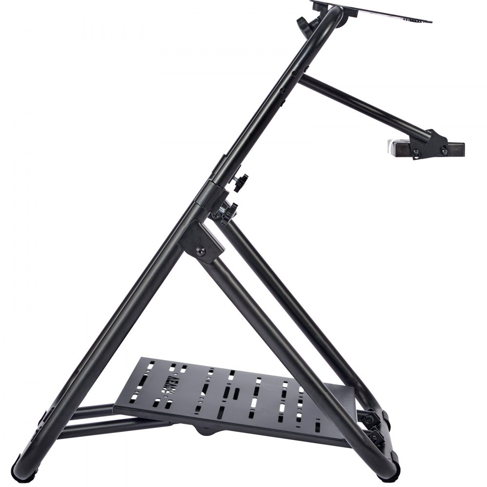 Suporte de volante de corrida dobrável VEVOR, base universal ajustável em altura compatível com volante e pedal de corrida Logitech e Thrustmaster, estrutura resistente, assento padrão GT/Fórmula portátil