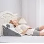 VEVOR Bed Wedge Pillow for Sleeping, 3 Pcs Adjustable Orthopedic Bed Wedge Set, with Jacquard Washable Cover & Foam Support, Post Surgery Pillow for Acid Reflux Back Pain Snoring Relief, White/Grey