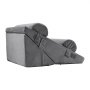 VEVOR Wedge Pillow for Sleeping, 4 Pcs Adjustable Orthopedic Bed Wedge Set, Support Arm Leg Neck Shoulder, Post Surgery Pillow for Back Pain, Acid Reflux, Snoring Relief, Sitting up in Bed, Dark Grey