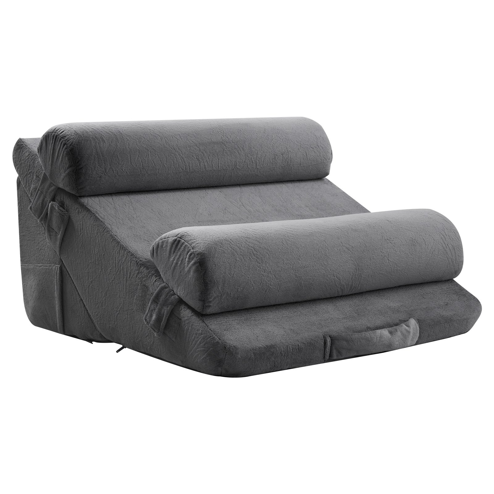 VEVOR Wedge Pillow for Sleeping, 4 Pcs Adjustable Orthopedic Bed Wedge Set, Support Arm Leg Neck Shoulder, Post Surgery Pillow for Back Pain, Acid Reflux, Snoring Relief, Sitting up in Bed, Dark Grey
