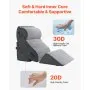 VEVOR Wedge Pillow for Sleeping, 4 Pcs Adjustable Orthopedic Bed Wedge Set, Support Leg Neck Shoulder, Post Surgery Pillow for Back Pain, Acid Reflux, Snoring Relief, Sitting up in Bed, Dark Grey