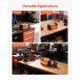 VEVOR Drill Bits Sharpener MR-13B, 3-15mm Drill Bit Grinder Sharpener with Adjustable Lip Relief Angle & 95°-135° Point Angle, 4600RPM High Speed Re-Sharpener with 13 Collets, CBN & SDC Wheels