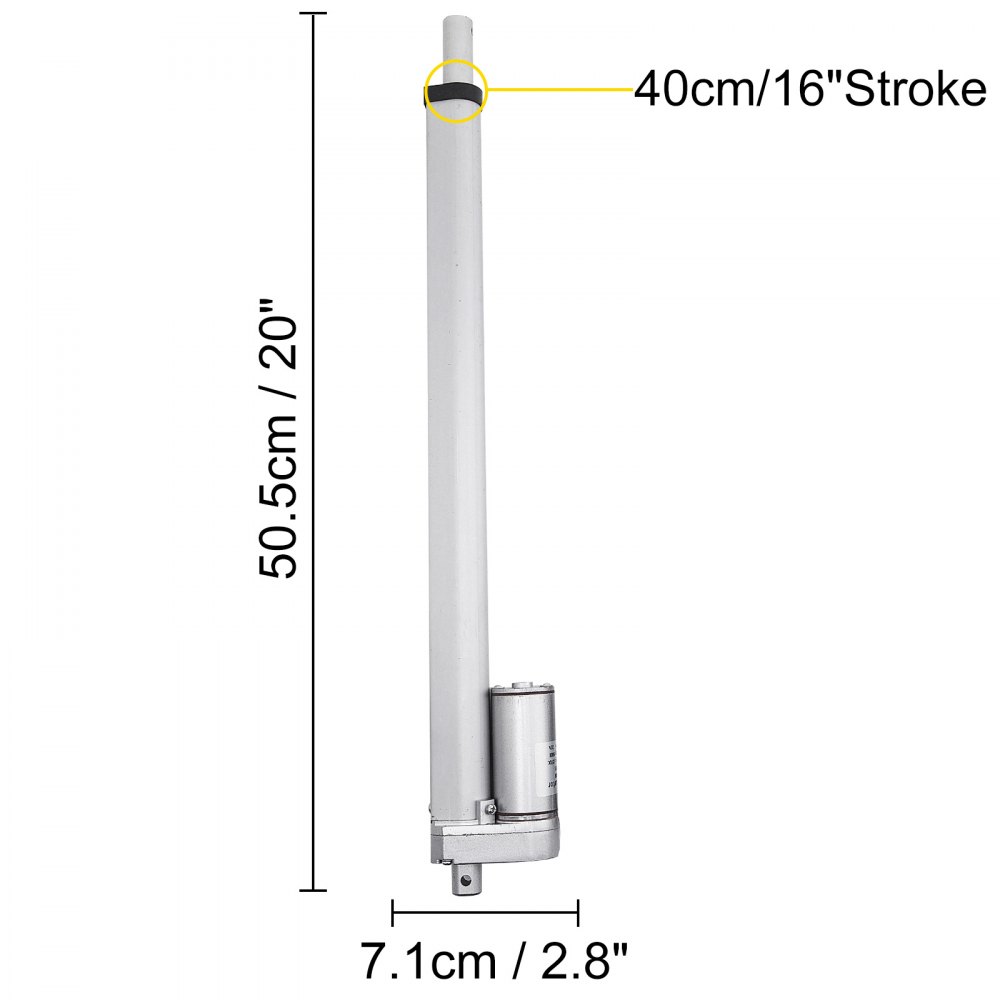 16" Stroke Linear Actuator DC12V Electric Motor 900N Auto Heavy Duty Industry