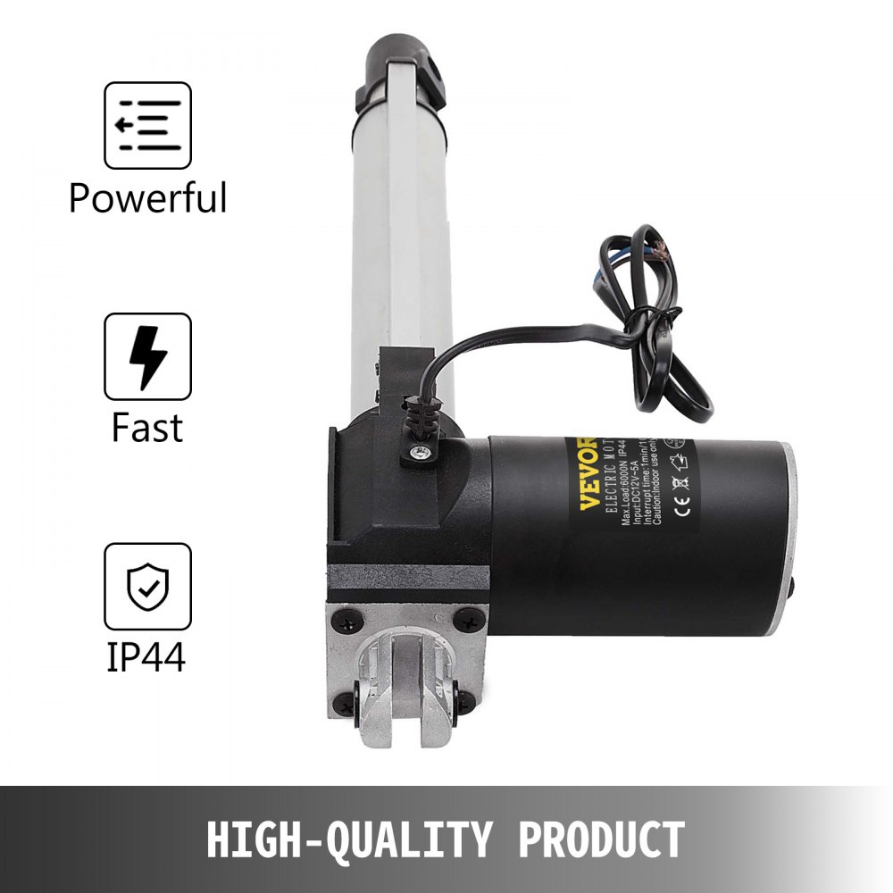 VEVOR 12V Heavy Duty Electric Linear Actuator Motor 150mm Stroke Lift 6000N