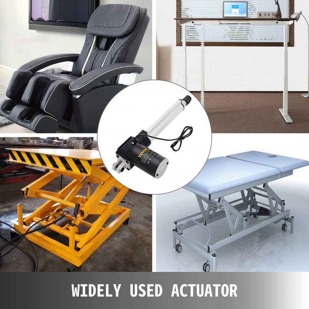 VEVOR 12V DC 150 mm Stroke Linear Actuator Mounting Bracket Heavy Duty 6000N 5mm/s Electric Lift Motor  for Recliner TV Table Lift Massage Bed Sofa Electric Linear Actuator