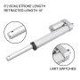 6" Stroke Linear Actuator DC12V Electric Motor 900N Lifting Table TV lifter Home