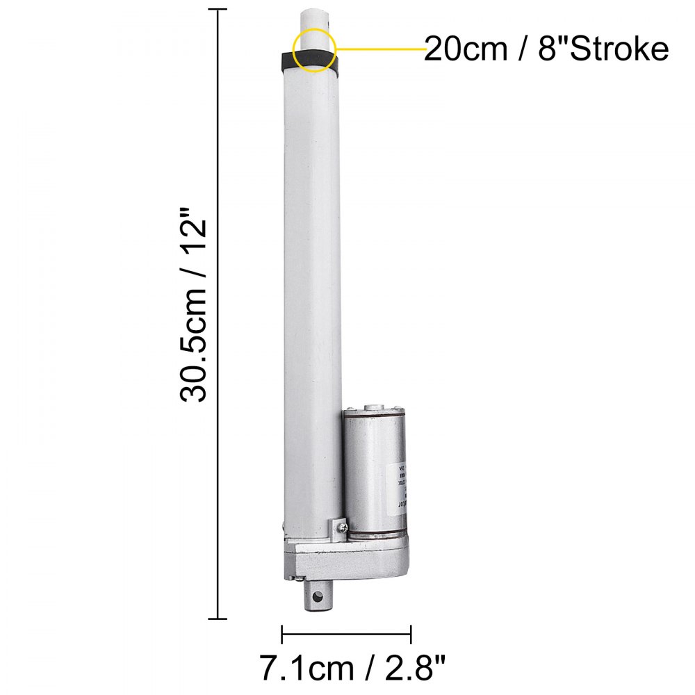 VEVOR 200mm Stroke Linear Actuator DC12V Electric Motor 900N Car Medical Door