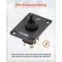 VEVOR Toggle Switch, 6 Pin Momentary Polarity Reversing Toggle Switch (ON)-Off-(ON) DC 12V/30A AC 250V/15A - with Up Down Mounting Panel & Waterproof Boot Cap for Auto Car Marine Boat