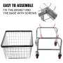 VEVOR Wire Laundry Cart, 4.5 Bushel Wire Laundry Basket with Wheels, 35\'\'x15.7\'\'x22\'\' Commercial Wire Laundry Basket Cart, Steel Frame with Chrome Finish, 5\'\' Casters, Wire Basket Cart for Lau