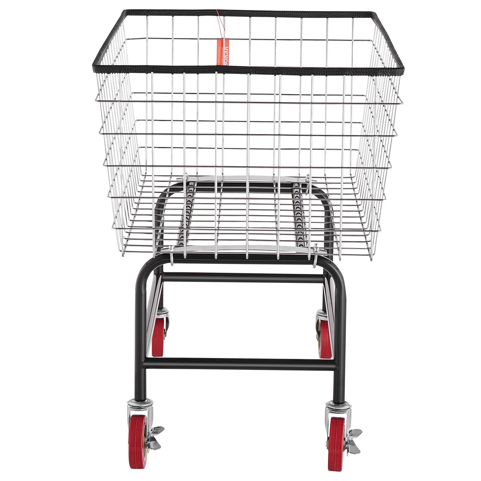 VEVOR Wire Laundry Cart, 4.5 Bushel Wire Laundry Basket with Wheels, 35\'\'x15.7\'\'x22\'\' Commercial Wire Laundry Basket Cart, Steel Frame with Chrome Finish, 5\'\' Casters, Wire Basket Cart for Lau
