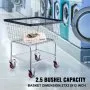VEVOR Wire Laundry Cart Wire Laundry Basket 2.8 Bushel Heavy Duty w/ 4'' Wheels