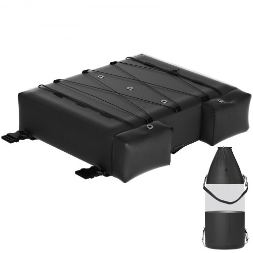 VEVOR T-Top Storage Bag, for 4 Type II Life Jackets, w/ a Boat Trash Bag, 600D Oxford?Fabric Life Vests Storage Bag for Most T-Top Boats, Bimini Tops and Pontoon Tops (Life Jackets not Included)