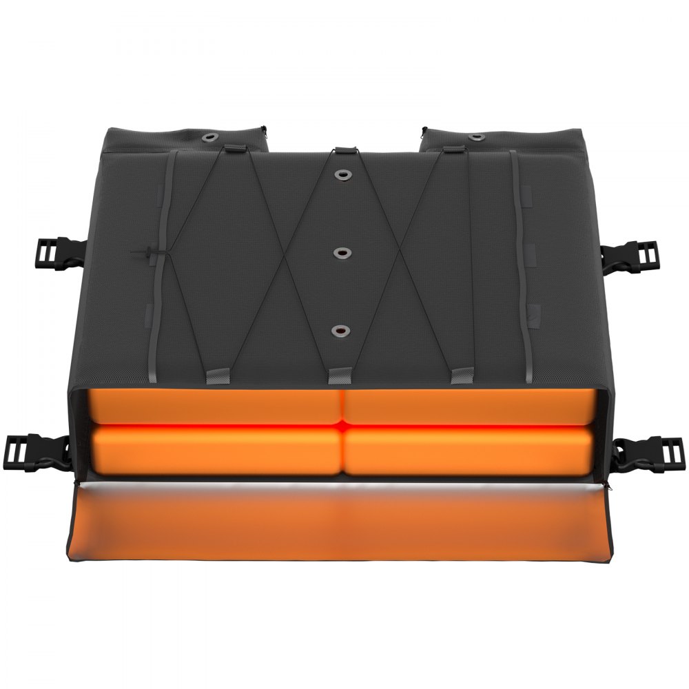 VEVOR T-Top Storage Bag, for 4 Type II Life Jackets, with a Boat Trash Bag, 600D Oxford Fabric Life Vests Storage Bag for Most T-Top Boats, Bimini Tops and Pontoon Tops (Life Jackets not Included)