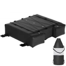 VEVOR T-Top Storage Bag, for 4 Type II Life Jackets, w/ a Boat Trash Bag, 600D Oxford Fabric Life Vests Storage Bag for Most T-Top Boats, Bimini Tops and Pontoon Tops (Life Jackets not Included)