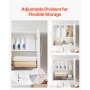 VEVOR 23.6 in Laundry Room Wall Cabinet 2-Tier Kitchen Cupboard with 2 Doors