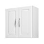 VEVOR 23.6 in Laundry Room Wall Cabinet 2-Tier Kitchen Cupboard with 2 Doors