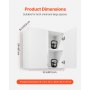 VEVOR Laundry Room Wall Cabinet, 2-Tier Wall Mounted Hanging Cabinet with 2 Doors, Cupboard Organizer with Adjustable Shelf, for Bathroom, Kitchen, Garage, Laundry, 16 x 32 x 24 in (D x W x H), White