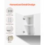 VEVOR Laundry Room Wall Cabinet, 2-Tier Wall Mounted Hanging Cabinet with 2 Doors, Cupboard Organizer with Adjustable Shelf, for Bathroom, Kitchen, Garage, Laundry, 16 x 32 x 24 in (D x W x H), White