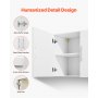 VEVOR Laundry Room Wall Cabinet, 2-Tier Wall Mounted Hanging Cabinet with 2 Doors, Cupboard Organizer with Adjustable Shelf, for Bathroom, Kitchen, Garage, Laundry, 16 x 36 x 24 in (D x W x H), White