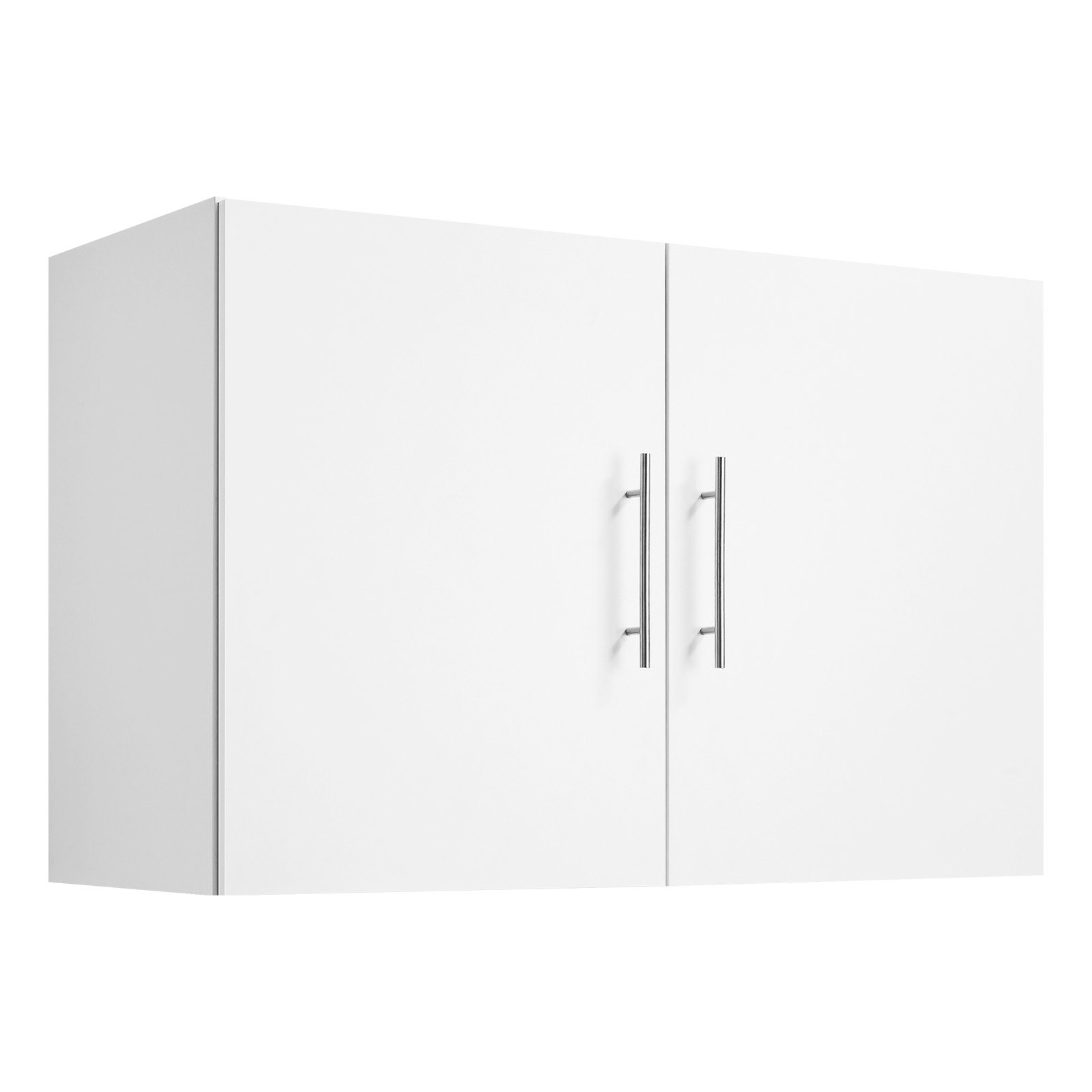 VEVOR Laundry Room Wall Cabinet, 2-Tier Wall Mounted Hanging Cabinet with 2 Doors, Cupboard Organizer with Adjustable Shelf, for Bathroom, Kitchen, Garage, Laundry, 16 x 36 x 24 in (D x W x H), White