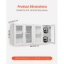 VEVOR Laundry Room Wall Cabinet, 2-Tier Wall Mounted Cabinet with 4 Doors, Cupboard Organizer with Adjustable Shelf, for Kitchen, Garage, Laundry, Set of 2, Each 12 x 24 x 24 in (D x W x H), White