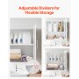 VEVOR Laundry Room Wall Cabinet, 2-Tier Wall Mounted Cabinet with 4 Doors, Cupboard Organizer with Adjustable Shelf, for Kitchen, Garage, Laundry, Set of 2, Each 12 x 24 x 24 in (D x W x H), White