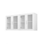 VEVOR Laundry Room Wall Cabinet, 2-Tier Wall Mounted Cabinet with 4 Doors, Cupboard Organizer with Adjustable Shelf, for Kitchen, Garage, Laundry, Set of 2, Each 12 x 24 x 24 in (D x W x H), White