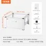 VEVOR Laundry Pedestal 686mmW x 366mmH, Washer And Dryer Base Stand Platform Universal Fit 299kg Capacity, Heavy Duty Multi-Functional Base for Washing Machine with Drawer & Rich Accessories