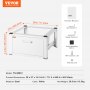VEVOR Laundry Pedestal 686mmmW x 366mmH, Washer And Dryer Base Stand Platform Universal Fit 299kg Capacity, Heavy Duty Multi-Functional Base for Washing Machine with Drawer & Rich Accessories