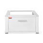 white VEVOR laundry pedestal with a storage drawer and metal handle.