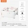 VEVOR Laundry Pedestal 686mmW x 366mmH, Washer And Dryer Base Stand Platform Universal Fit 299kg Capacity, Heavy Duty Multi-Functional Base for Washing Machine with Drawer & Rich Accessories