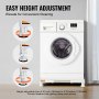 VEVOR Mini Fridge Stand Universal Laundry Pedestal, Adjustable Refrigerator Stand with 4 Strong Feet, Washing Machine Multi-Functional Base for Washer And Dryer, 414-691mm Wide Expandable