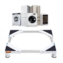VEVOR Mini Fridge Stand Universal Laundry Pedestal, Adjustable Refrigerator Stand with 4 Strong Feet, Washing Machine Multi-Functional Base for Washer And Dryer, 414-691mm Wide Expandable