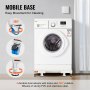 VEVOR Mini Fridge Stand Universal Laundry Pedestal, Adjustable Refrigerator Stand with Smooth Casters, Washing Machine Multi-Functional Base for Washer And Dryer, 414-691mm Wide Expandable