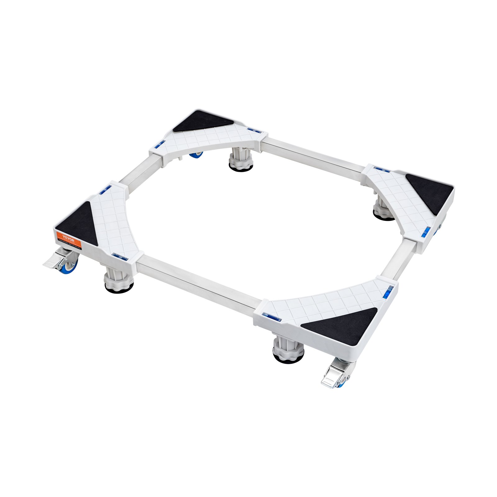 VEVOR mini fridge stand with adjustable corners and durable caster wheels for easy mobility.