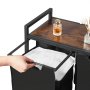 VEVOR 4 Section Laundry Sorter, Large Laundry Hamper with Metal Frame and Wooden Tabletop, Freestanding Storage Organizer Baskets with Pull-Out 600D Oxford Cloth Bags for Dirty Clothes, Bathroom