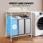 VEVOR 3-Section Laundry Sorter Cart with Ironing Board, Laundry Hamper with Heavy Duty Lockable Wheels and 3 Removable Bag, Rolling Laundry Basket Sorter for Clothes Storage